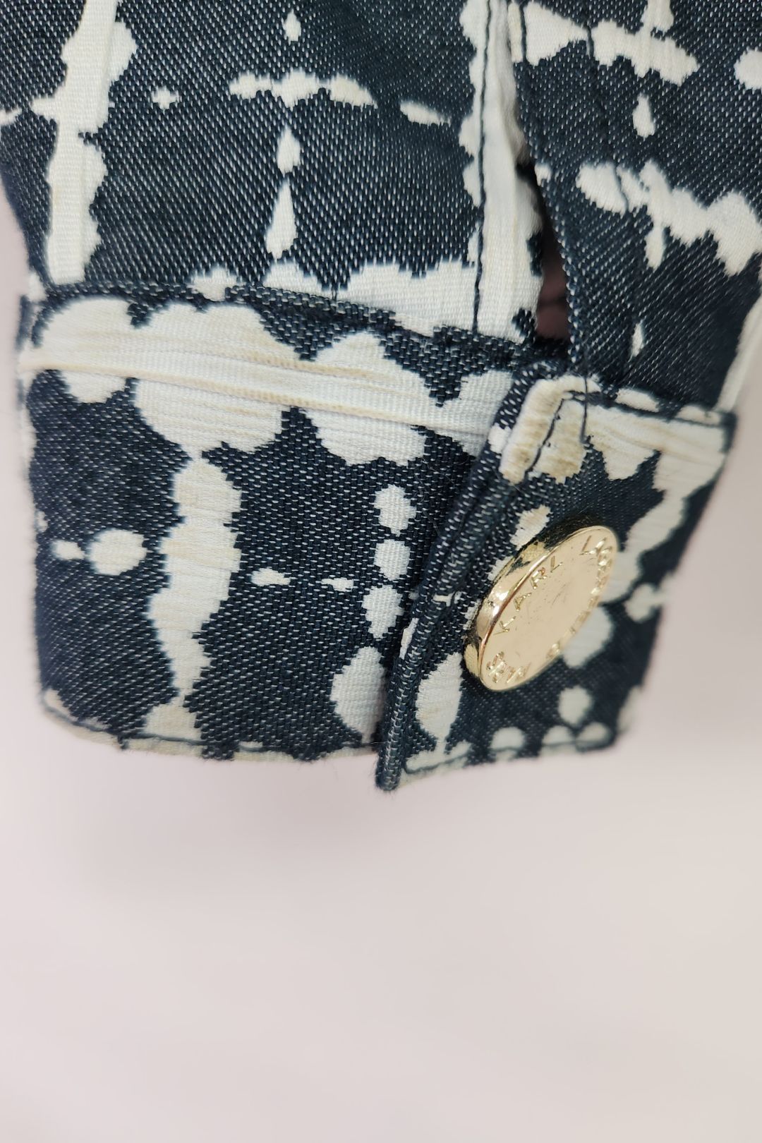 Karl Lagerfeld - Blue and White Buttoned Jacket