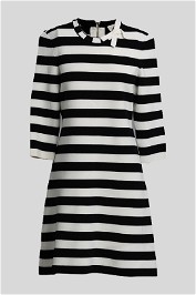 Kate Spade - Black and White Stripe Knit Dress