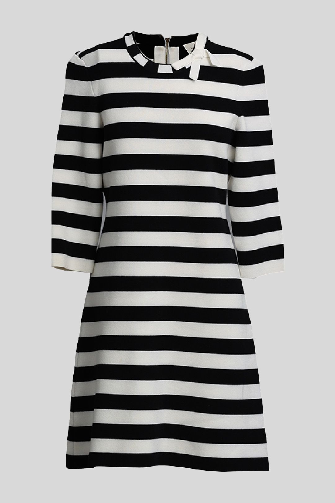 Kate Spade - Black and White Stripe Knit Dress