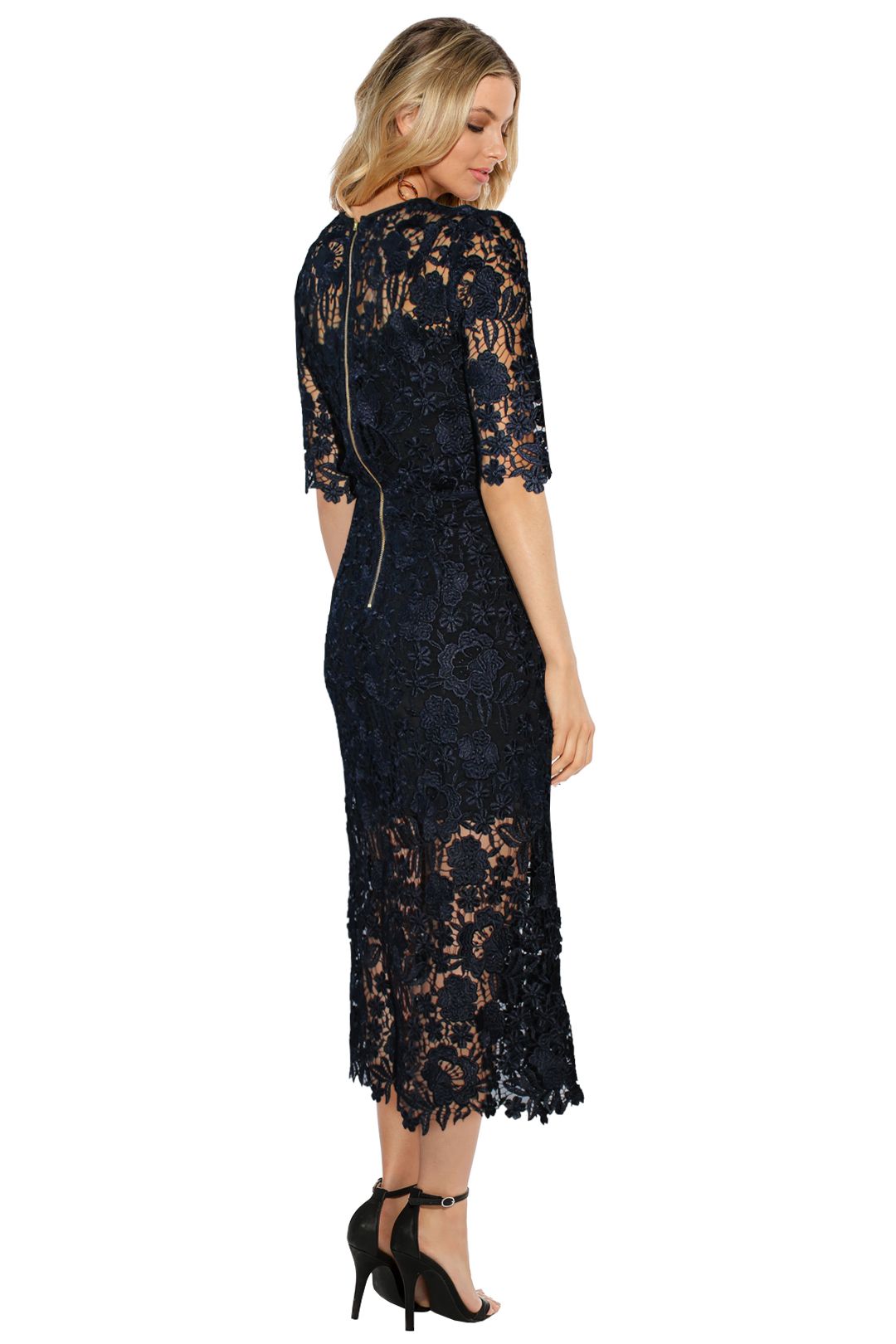 Elsa A Line Dress Navy by Kate Sylvester for Rent