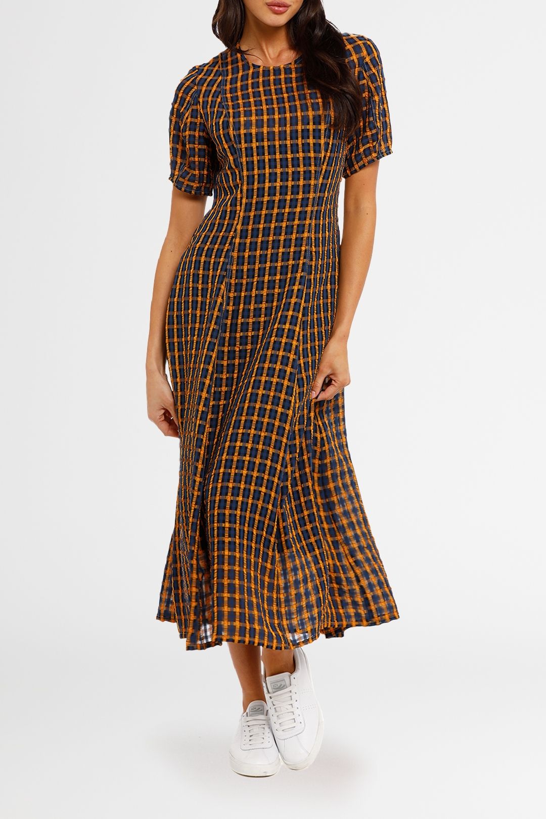 Hire Broderie Midi Dress in White Kate Sylvester GlamCorner