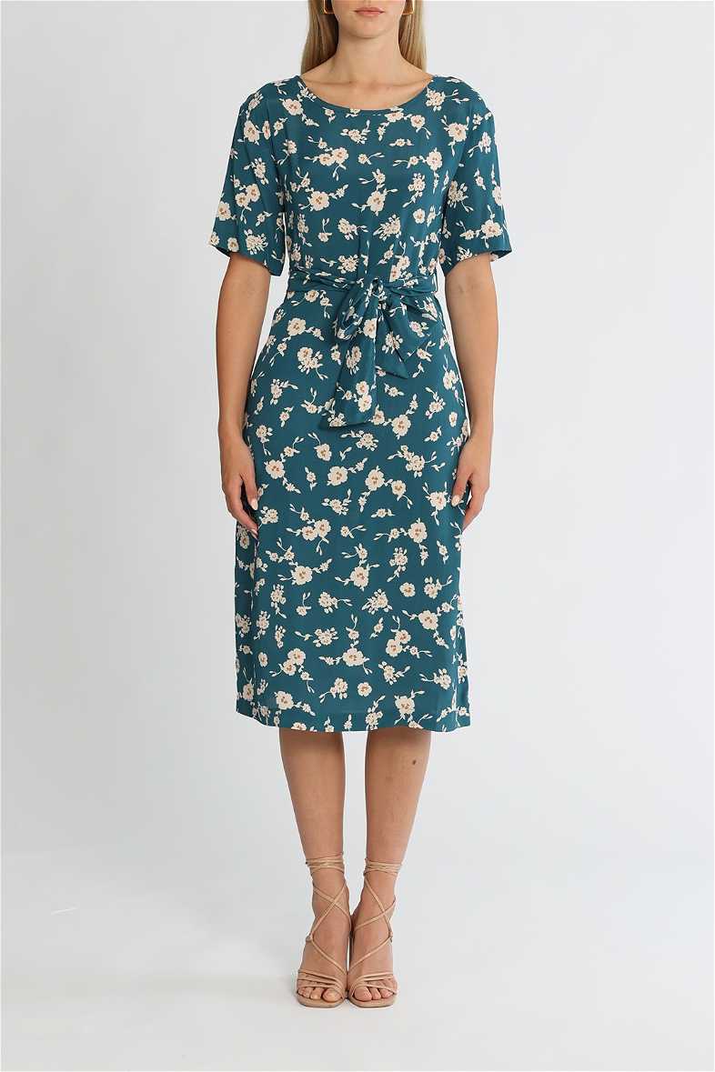 green emerald velvet dress KATE SYLVESTER velvet evening gown – Wellington Hunters and Collectors main image 1