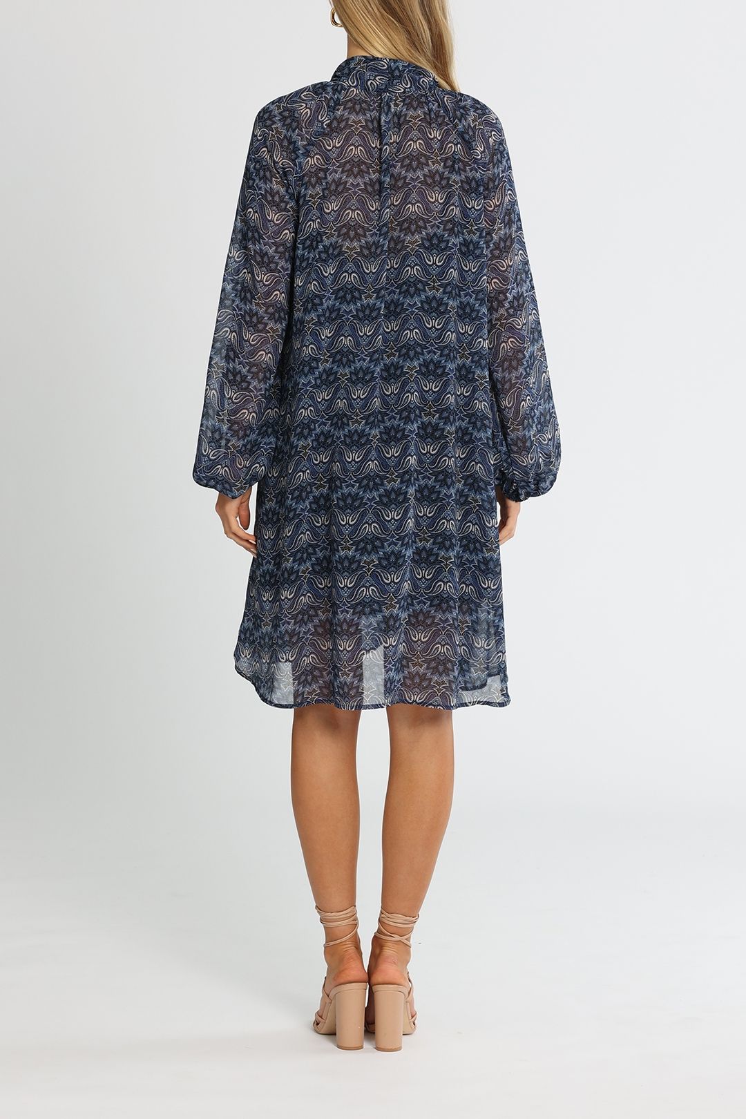 Paisley Smock Dress - Blue