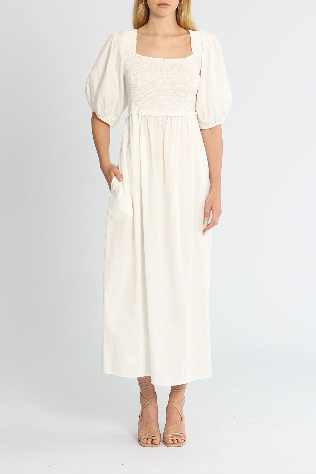 Shirred Maxi Dress