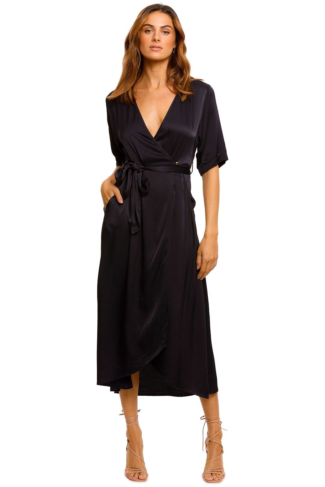 Kate Sylvester Zelda Midi Dress navy