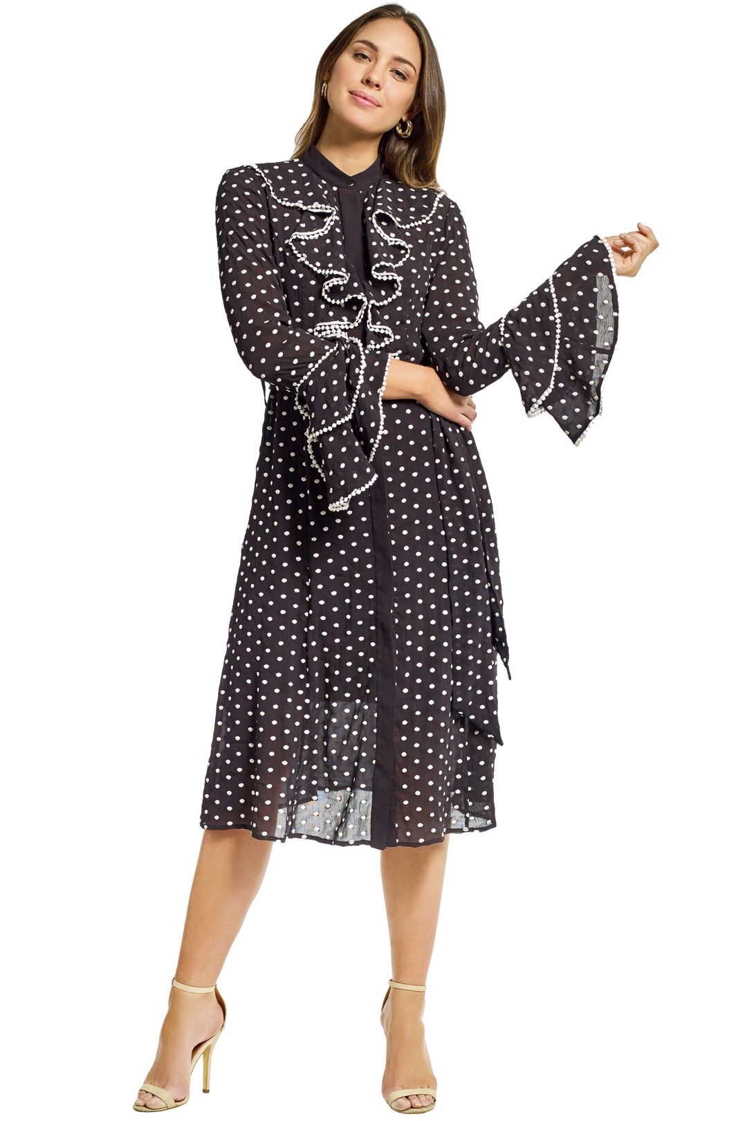 knee length dresses for ladies Love the Label Zita Midi Dress - Born to Fly Print main image 0