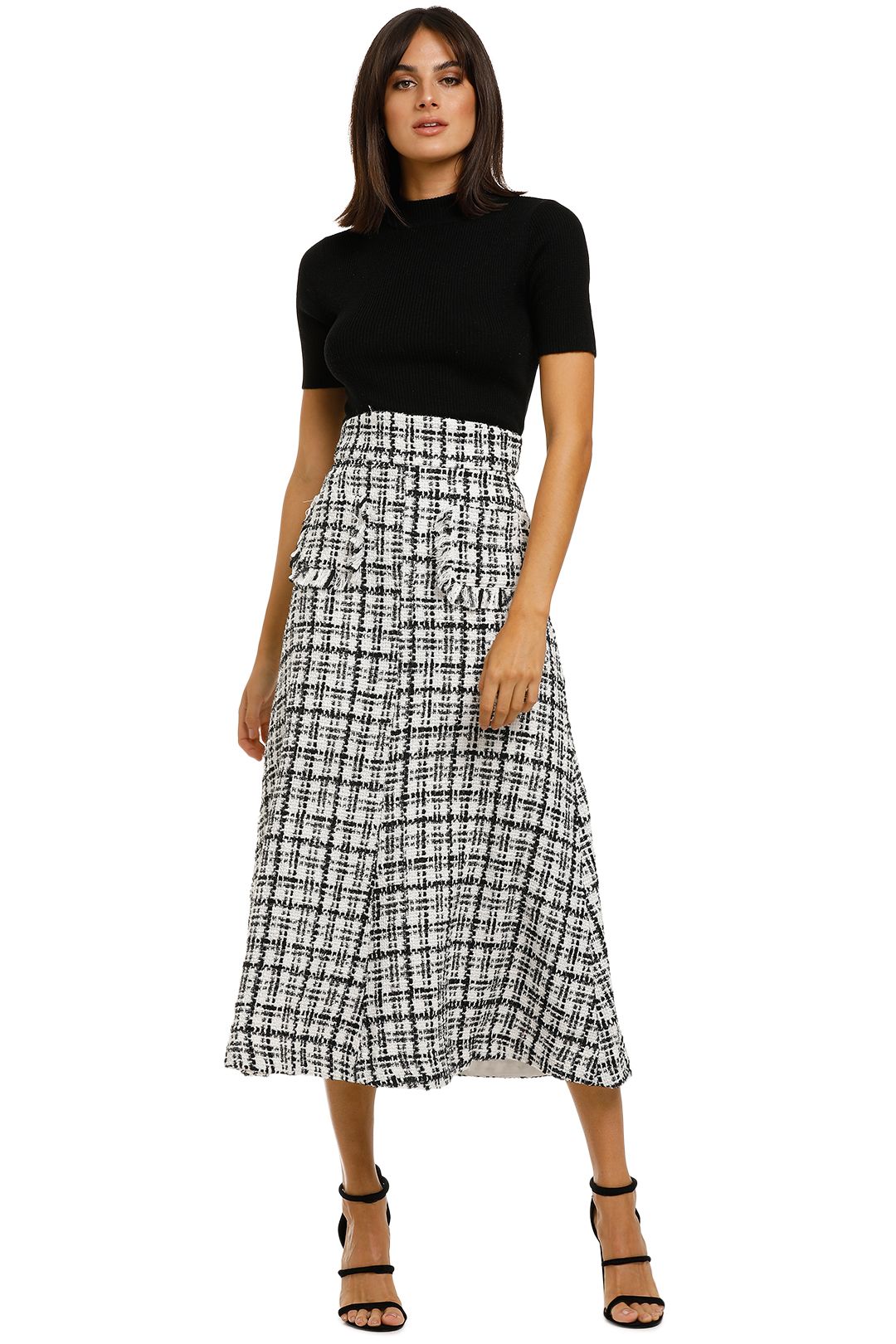 Keepsake-the-Label-Abundance-Skirt-Porcelain-Tweed-Front