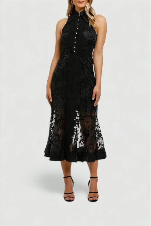 keepsake vision midi dress Vision Midi Dress in Black by Keepsake the Label for Hire