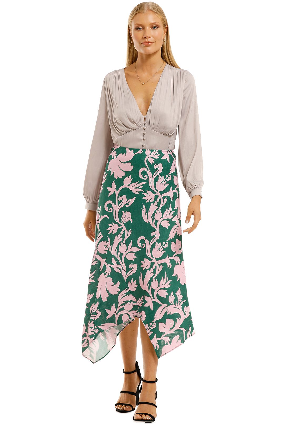 Keepsake-the-Label-Wistful-Skirt-Jade-Baroque-Front