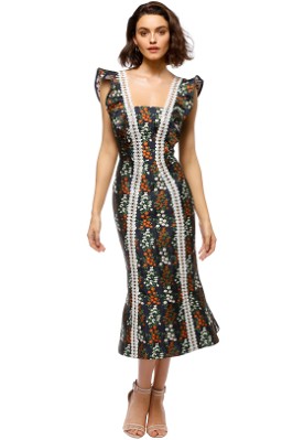 keepsake finale midi dress NWT Keepsake the Label "Halftime" Long Sleeve Midi Dress in Crimson (XS)