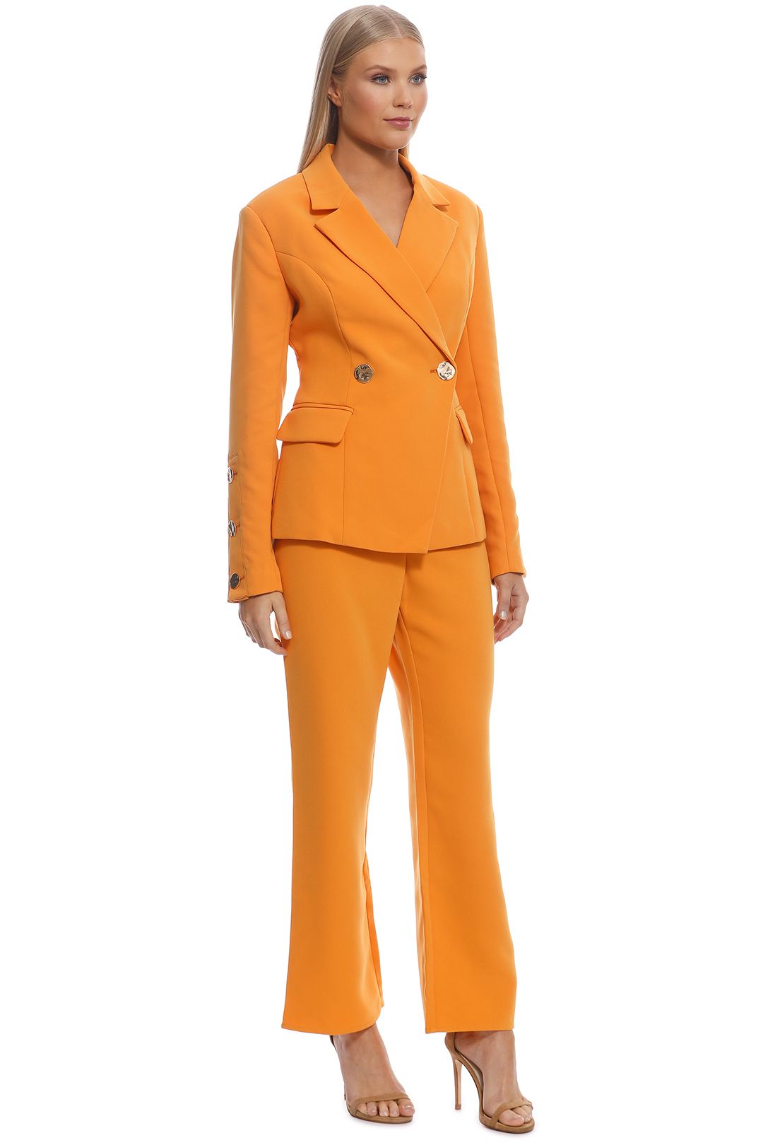 Follower Blazer and Pant Set Orange