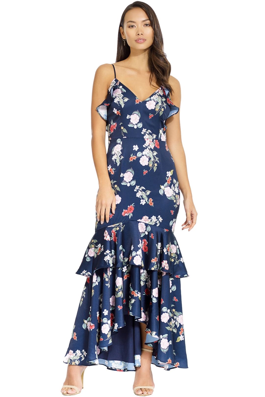For Me Gown in Navy Floral by Keepsake the Label for Hire