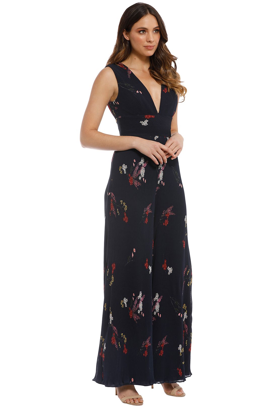 Keepsake the Label - Night Fall Jumpsuit - Navy Floral - Side