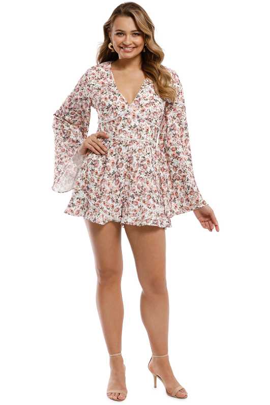 One Love Playsuit in Ivory Rose by Keepsake the Label for Rent