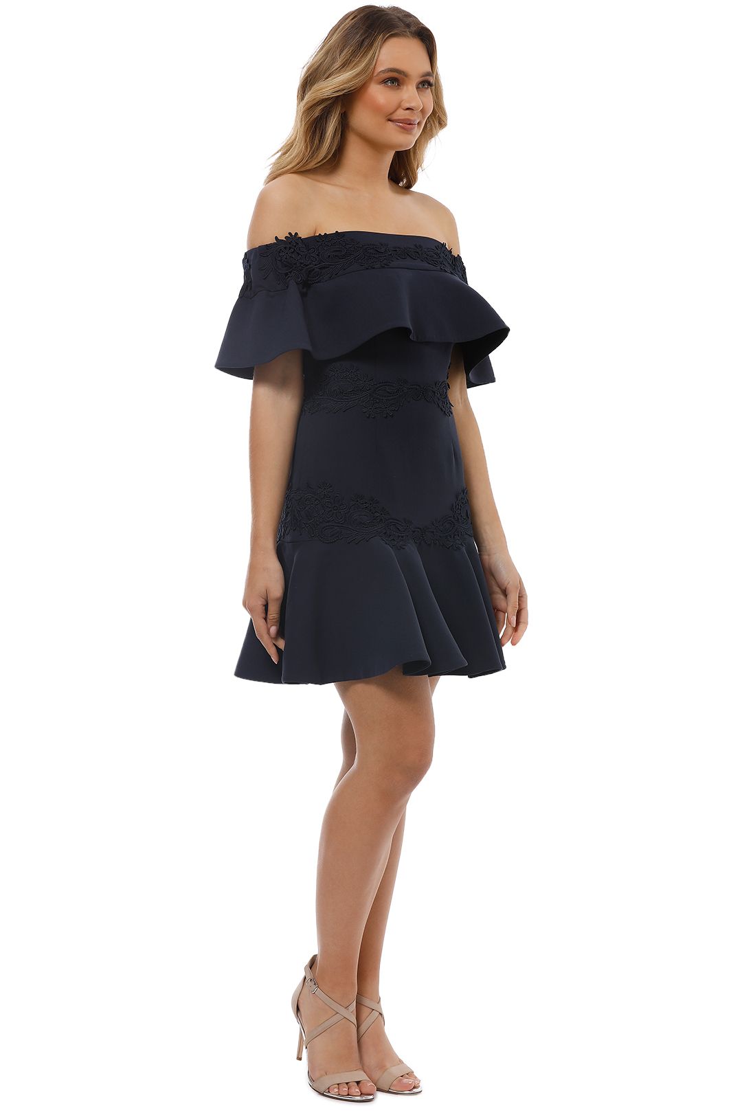 Sweet Dreams Mini Dress Navy by Keepsake the Label for Rent | GlamCorner Sweet Dreams Mini Dress Navy by Keepsake the Label for Rent | GlamCorner