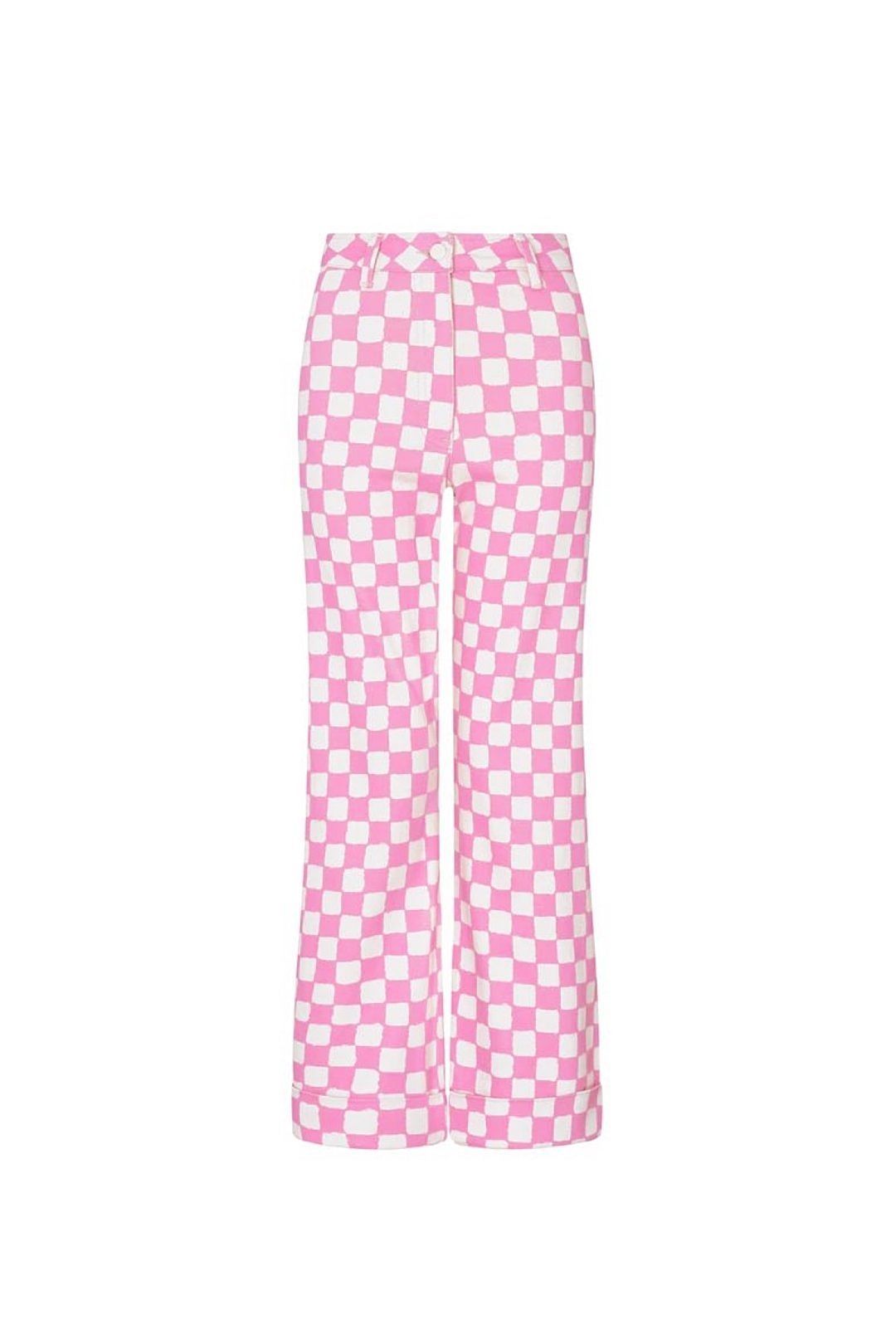 Olive Checker Trouser | KITRI