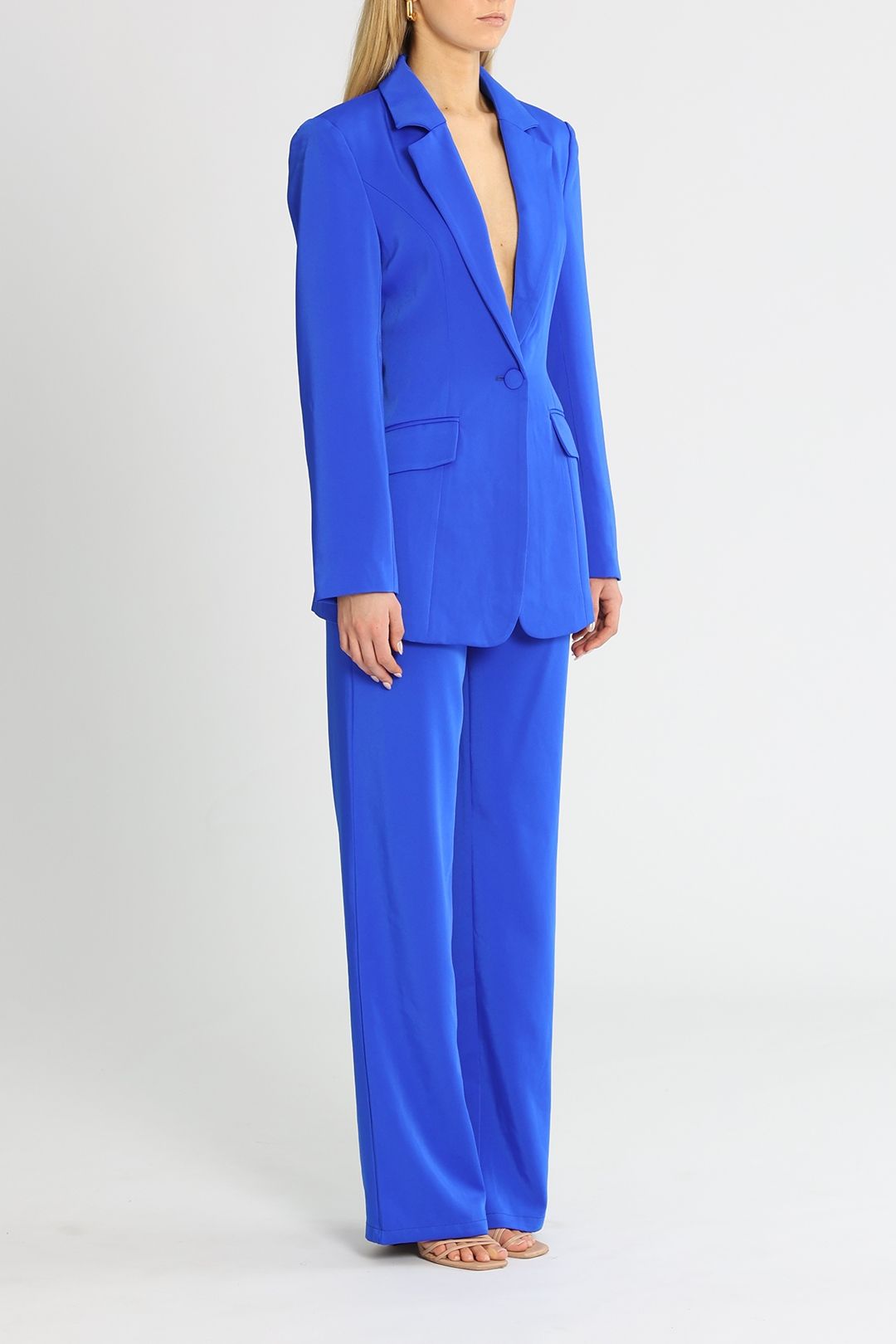 Kianna Sienna Blazer and Pant Set Blue Suit