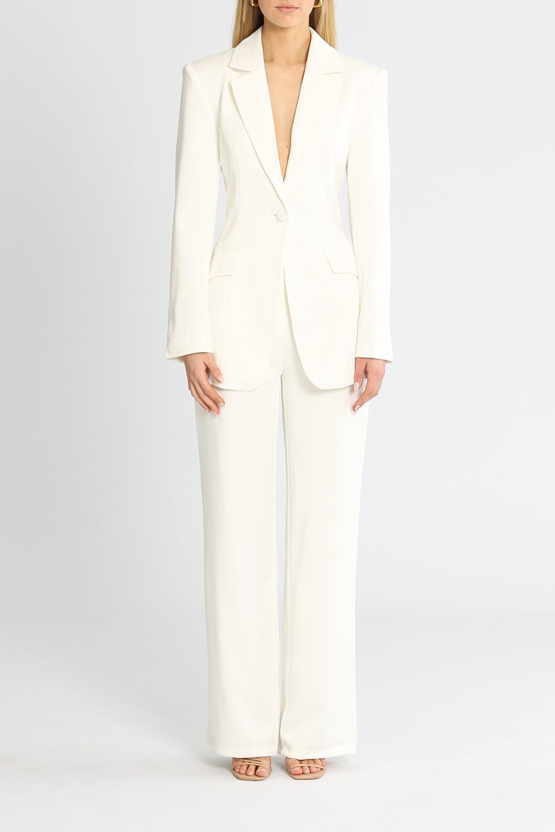 Kianna Sienna Blazer and Pant Set Ivory