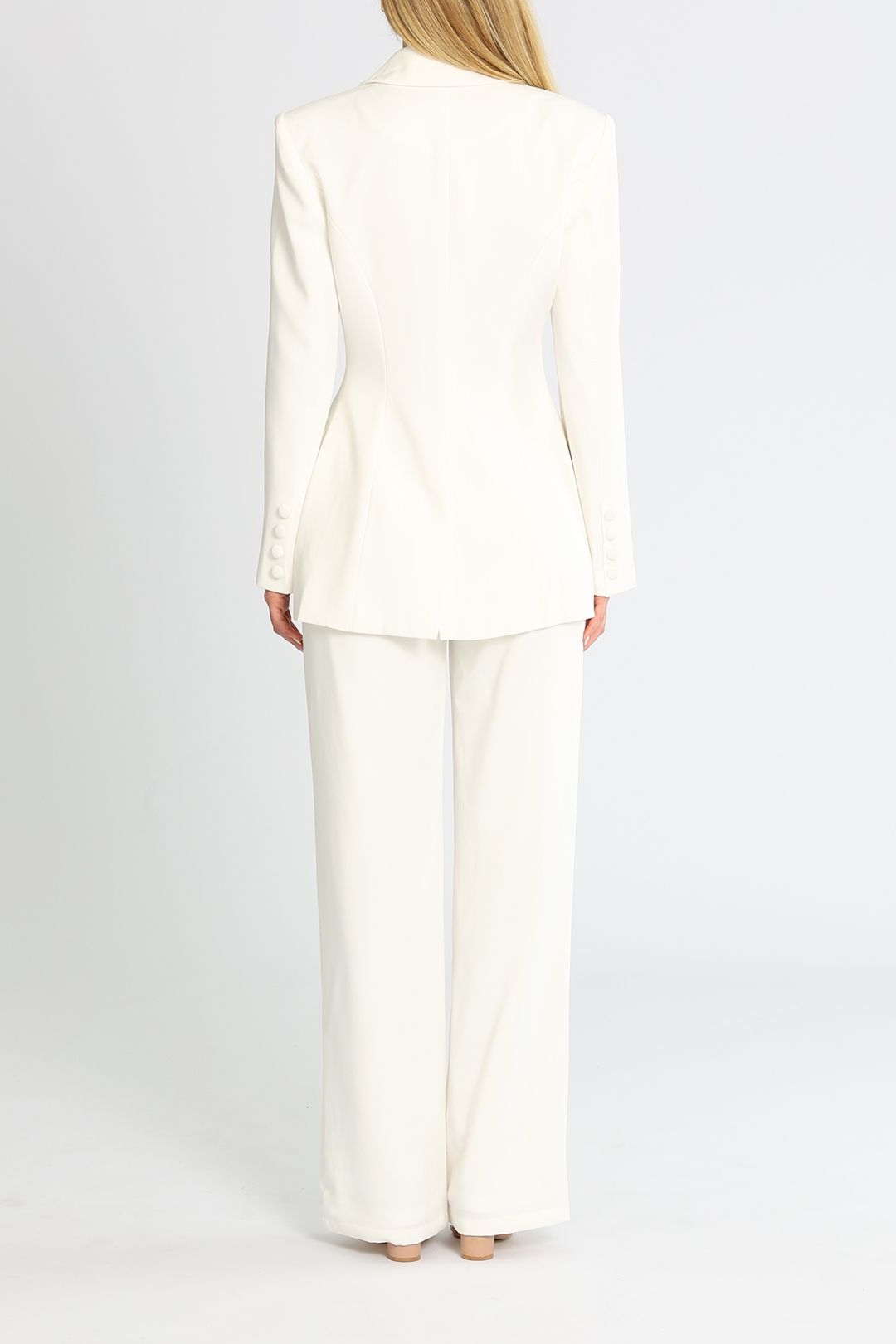 Kianna Sienna Blazer and Pant Set Ivory Long Sleeve