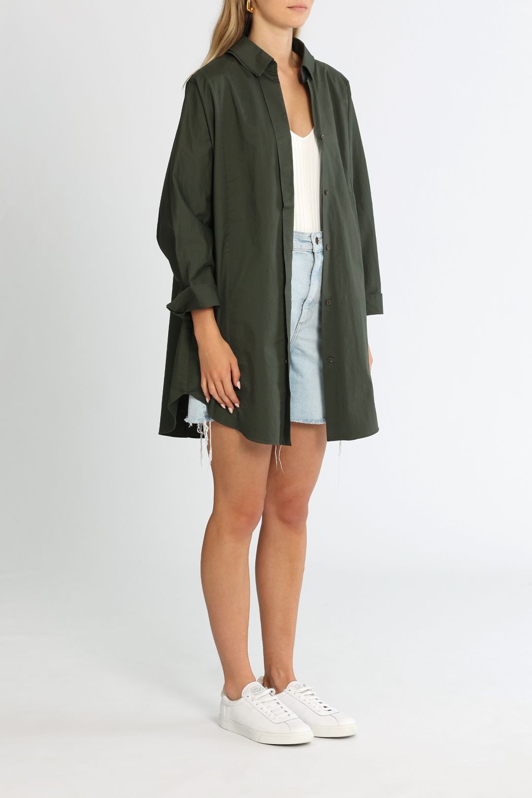 Kinney Bianka Shirt Olive Long Sleeves