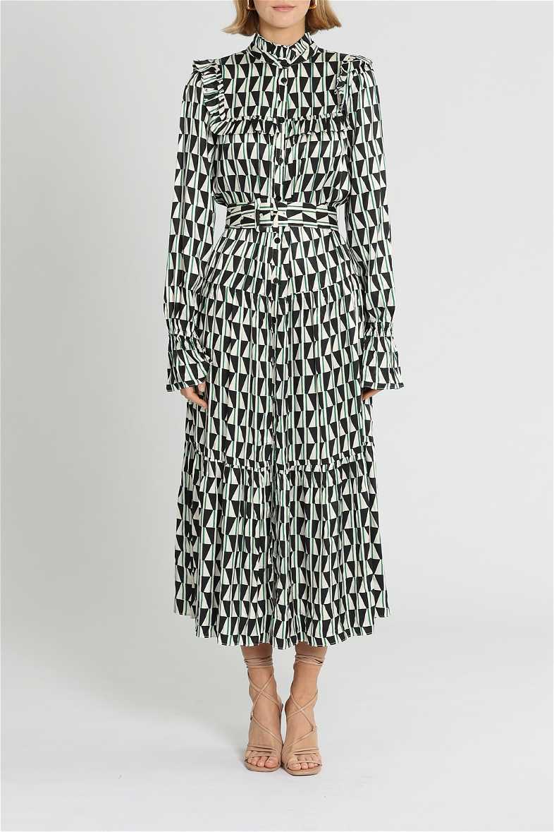 Pleated Crochet Floral Maxi Dress by Self Portrait for Hire