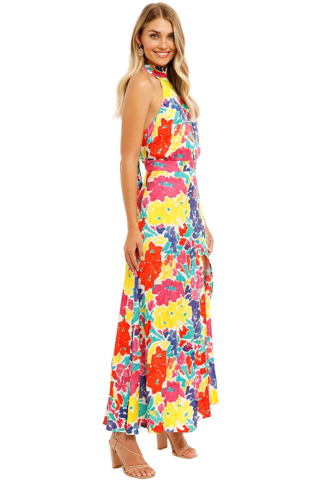 KITRI Vera Dress Watercolour Floral Maxi