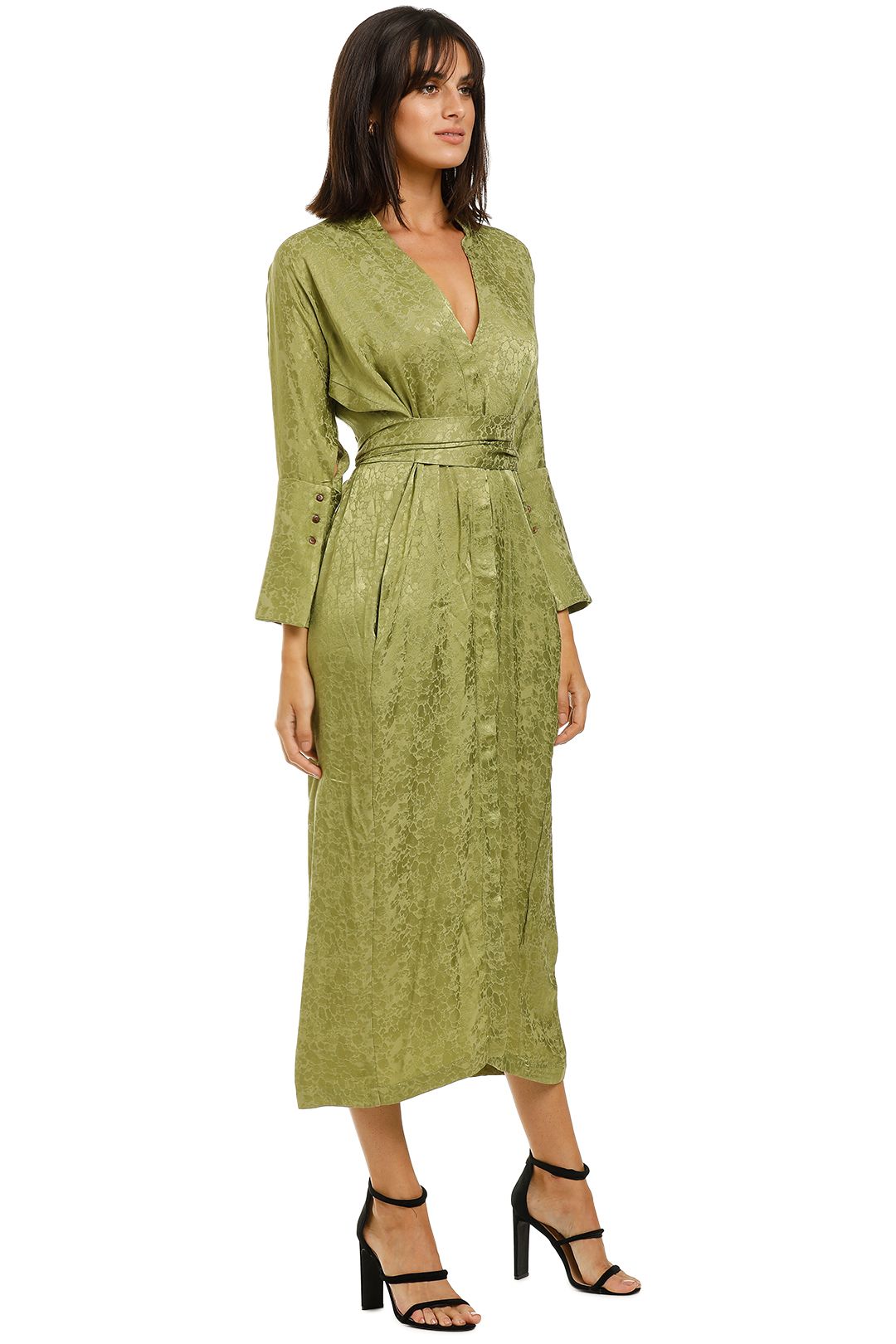 slim fit dress slacks Earth Angel Shirt Dress - Emerald Green main image 0