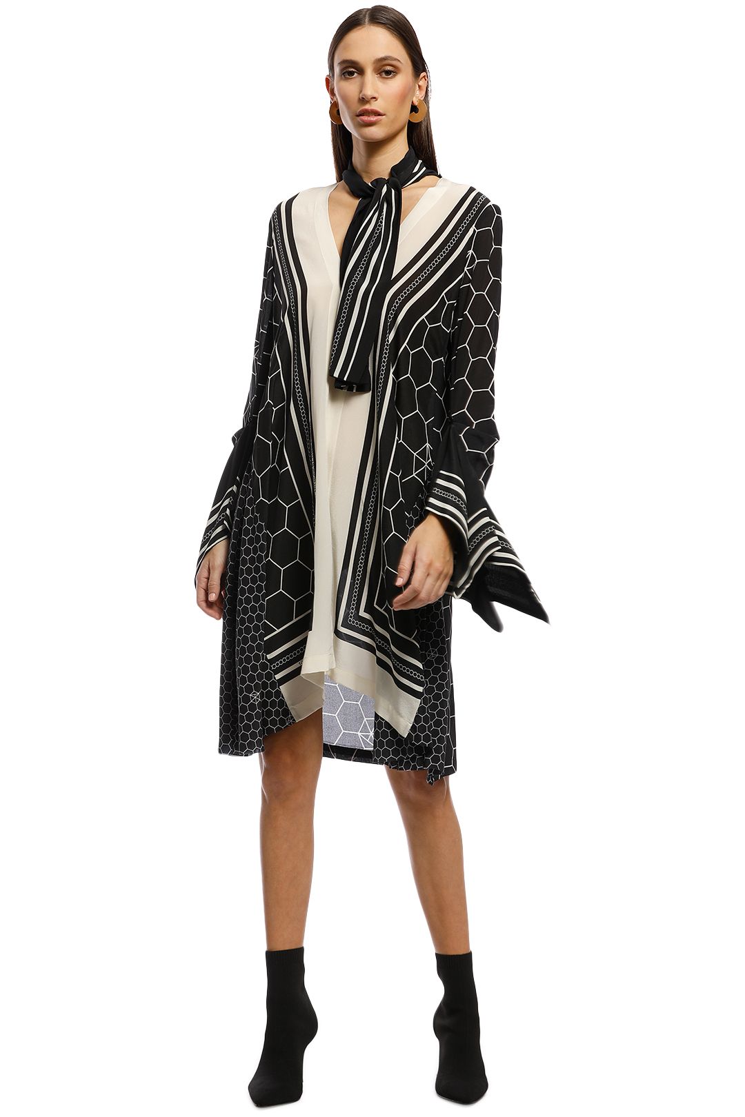 KITX - Sacred Geo Tie Dress - Black - Front