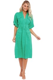 KITX Activist Shirt Dress Green linen