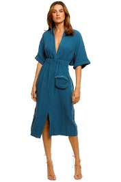KITX Declaration Shirt Dress Ocean Blue