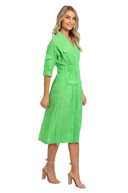 green emerald velvet dress Wildlife Green Toddler Girl Dress main image 0