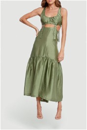 KITX Suspended Dress Moss Green Front