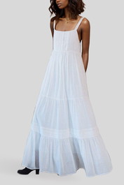 Todos Lace Maxi Dress White