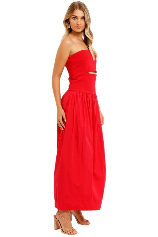 C/MEO Entice - Red Strapless Dress - Strapless Midi Dress - Lulus