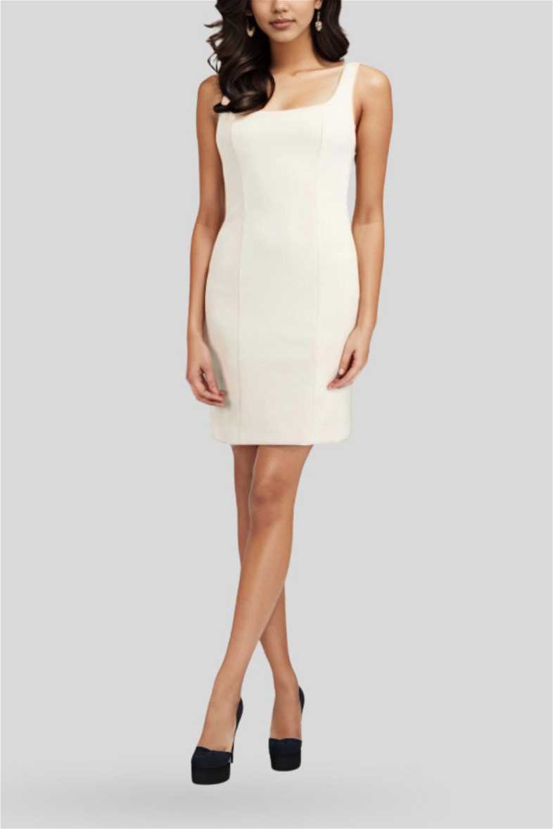 knee length dresses for ladies Nova Mini Dress 8 / White