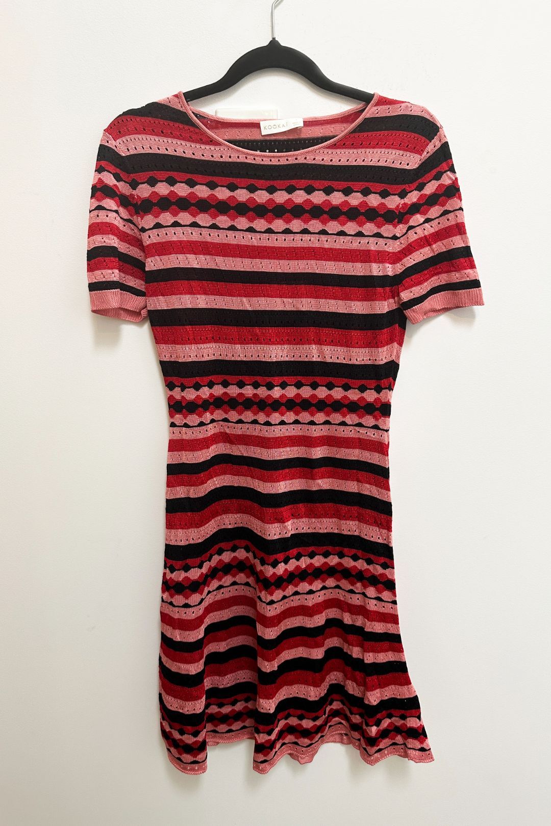 Kookai Majorca Fitted Knit Striped Dress in Multi
