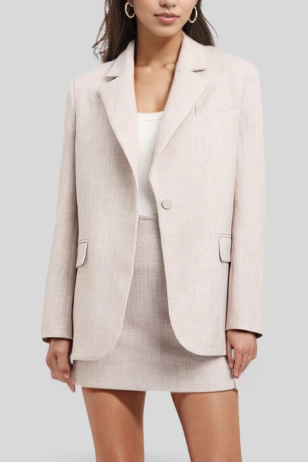Hire Darcy Curved Blazer in Almondine Kookai GlamCorner