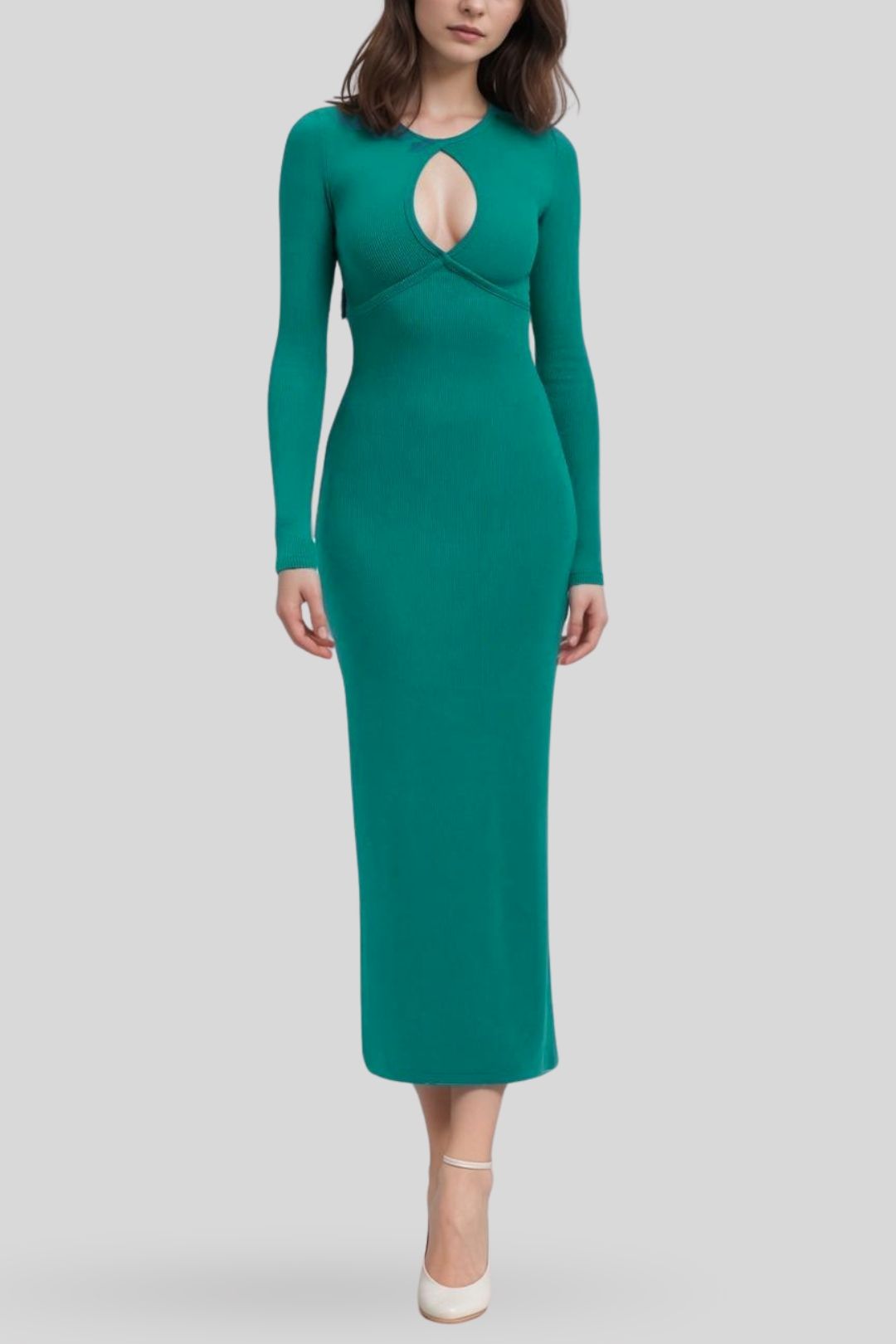Hire Georgia Midi Dress in Teal Blue | Kookai | GlamCorner