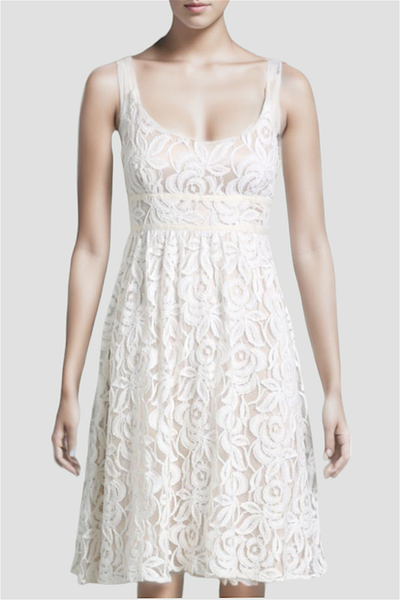 H&m white cheap lace dress