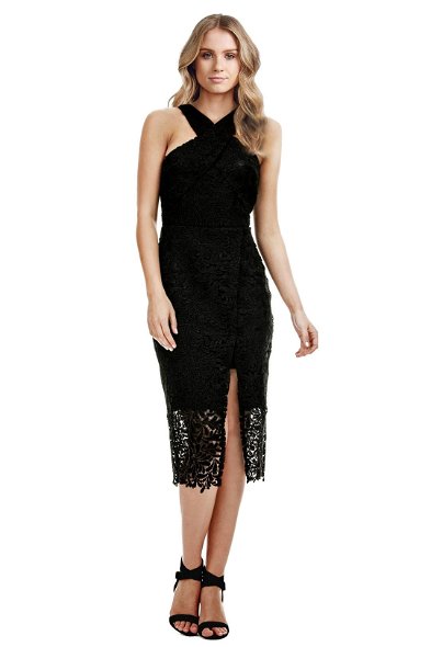 Danielle Black Lace Dress by Langhem for Rent | GlamCorner Danielle Black Lace Dress by Langhem for Rent | GlamCorner