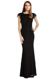 Langhem - Elle Evening Dress - Black - Front