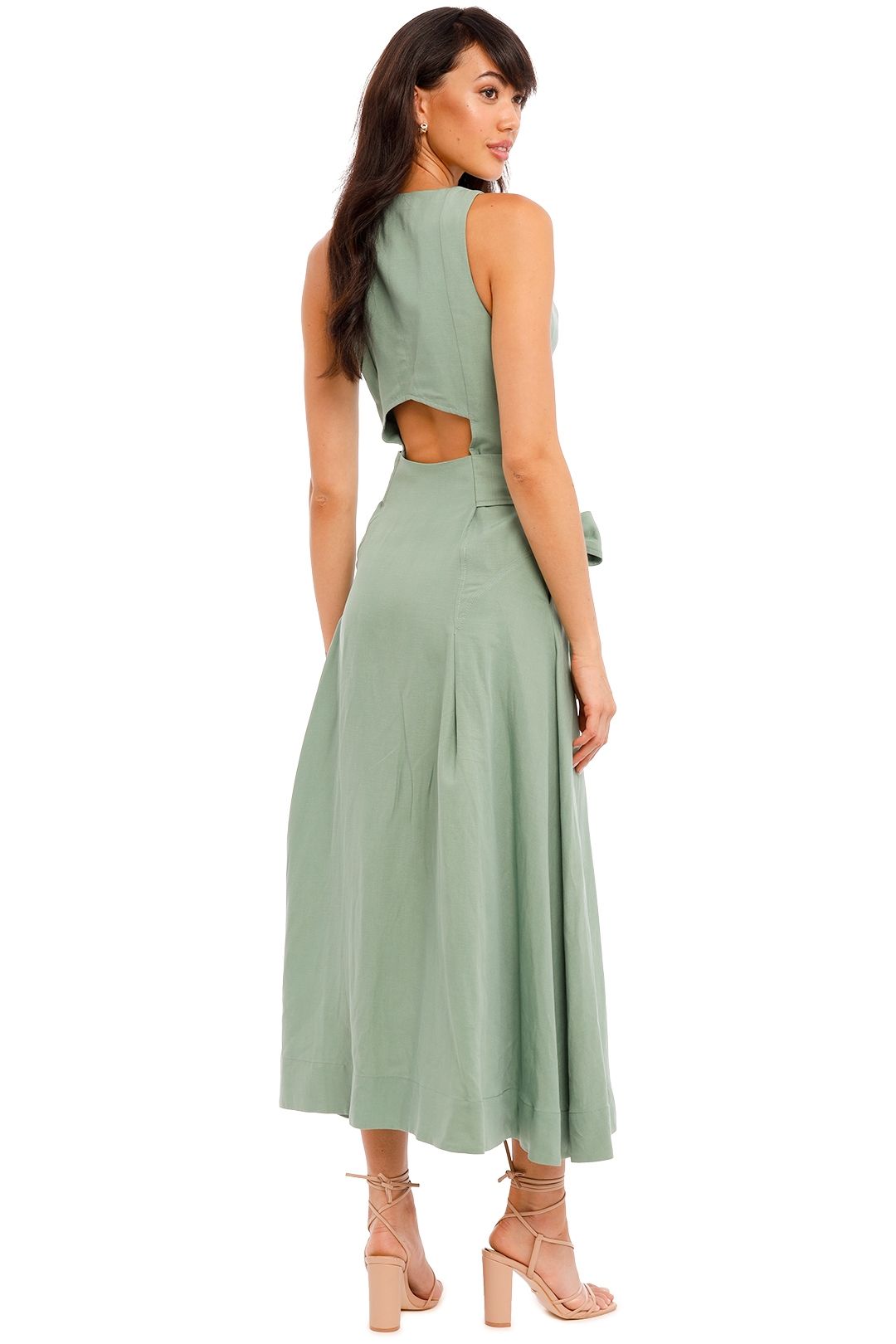 Lantern Dress in Mint Ginger and Smart cutout