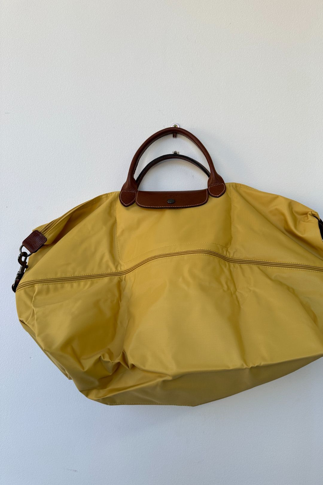 Longchamp bag top mustard yellow