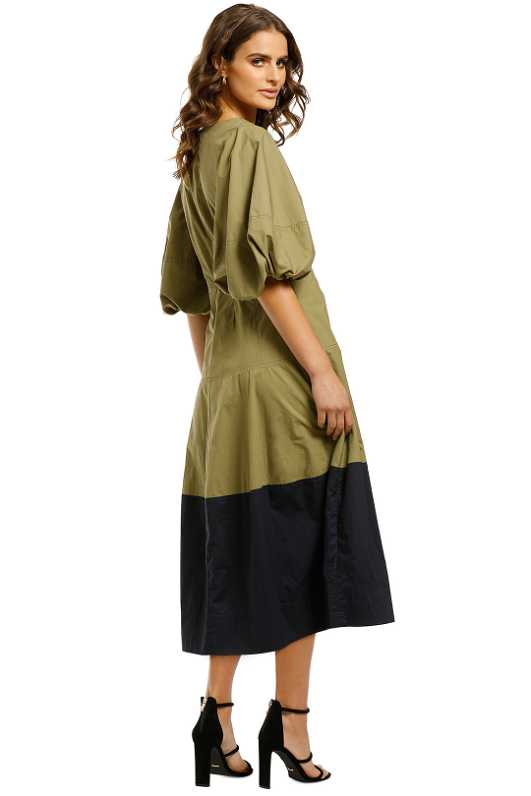 green emerald velvet dress Shop the Marta Midi Dress by Lee Mathews – Lee Mathews