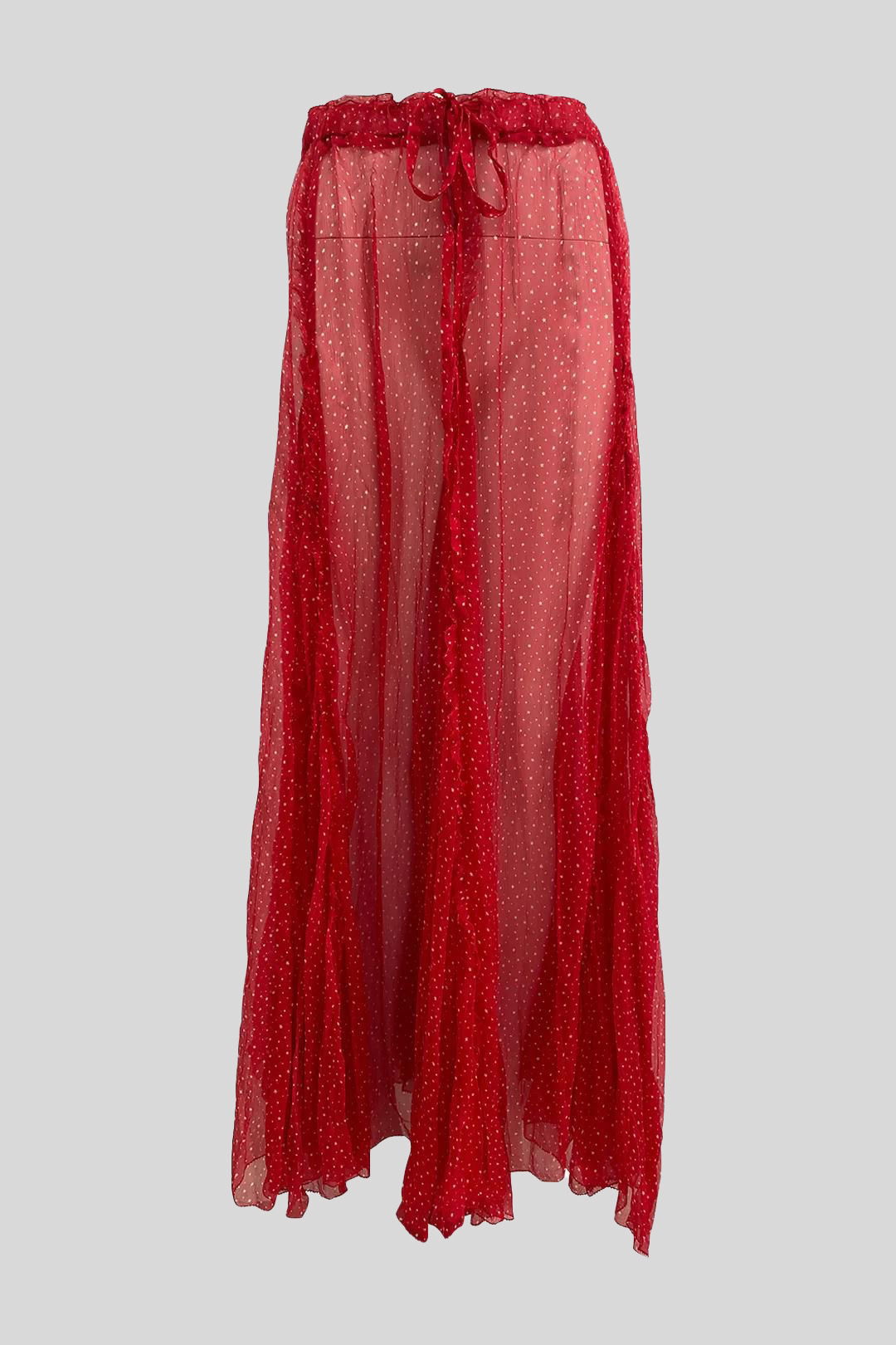 Lee Mathews - Red Polka Dot Midi Skirt