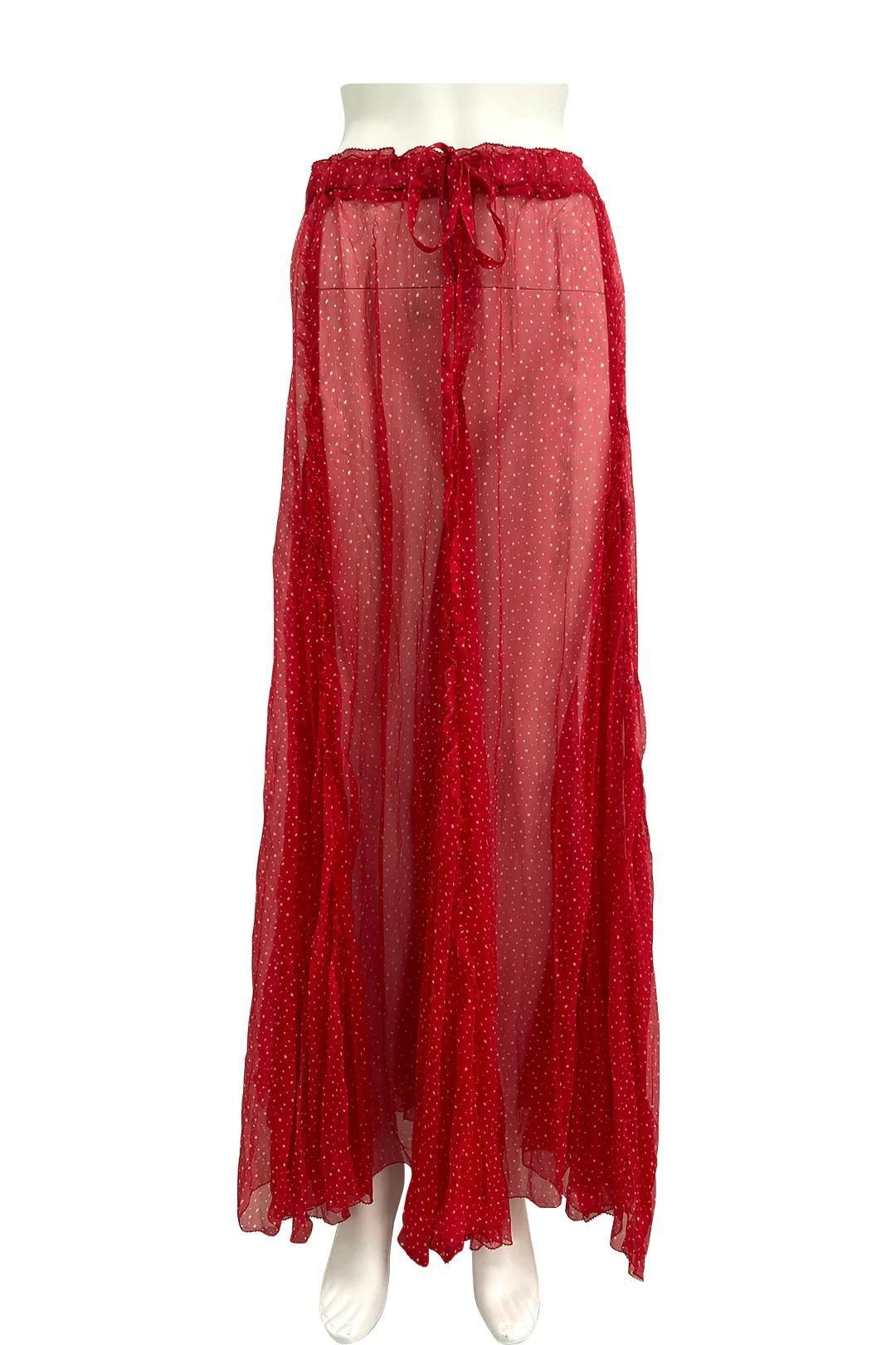 Lee Mathews - Red Polka Dot Midi Skirt