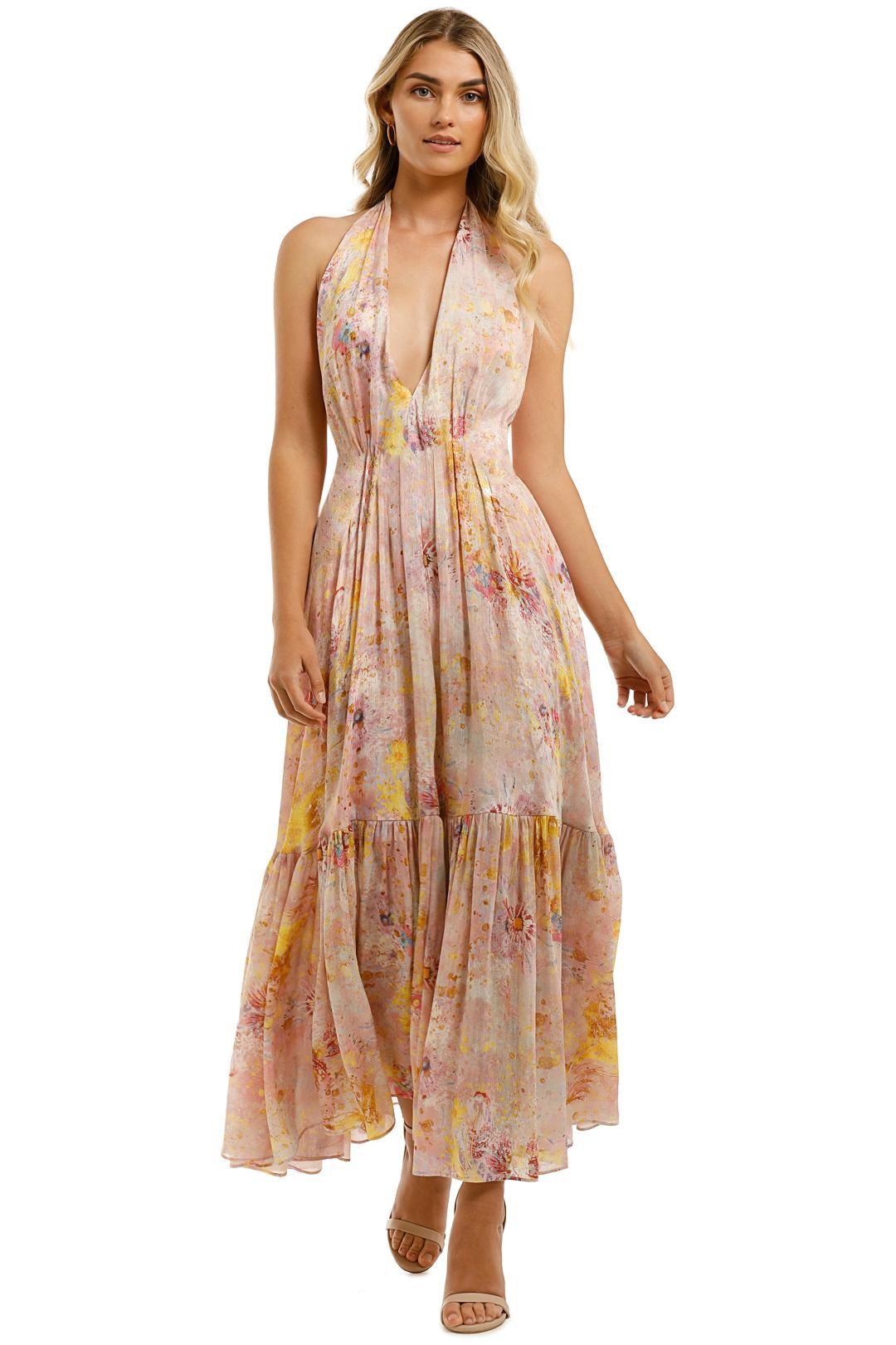 Adoration Silk Linen Dress by LEO LIN for Hire | GlamCorner