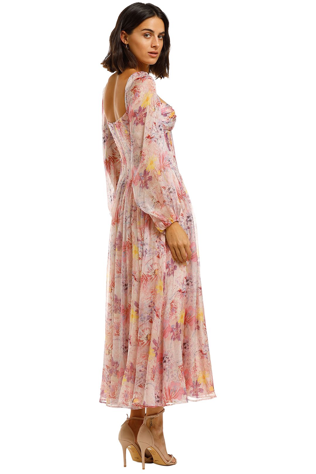 leo lin bloom silk chiffon dress LEO LIN Josephine Silk Gown