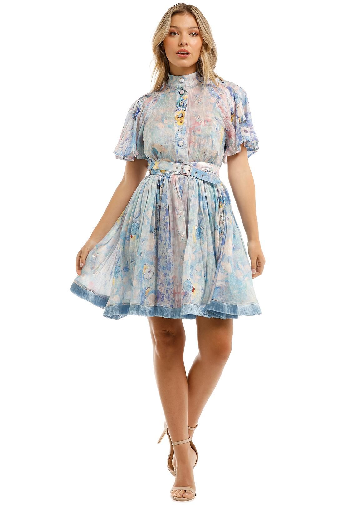 Daisy Silk Linen Mini Dress by LEO LIN for Hire | GlamCorner