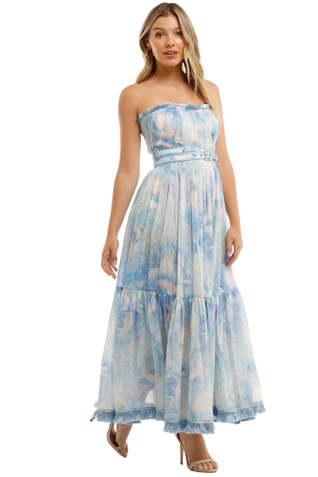 blue milkmaid midi dress Floral Milkmaid Midi Dress  InTheStyle